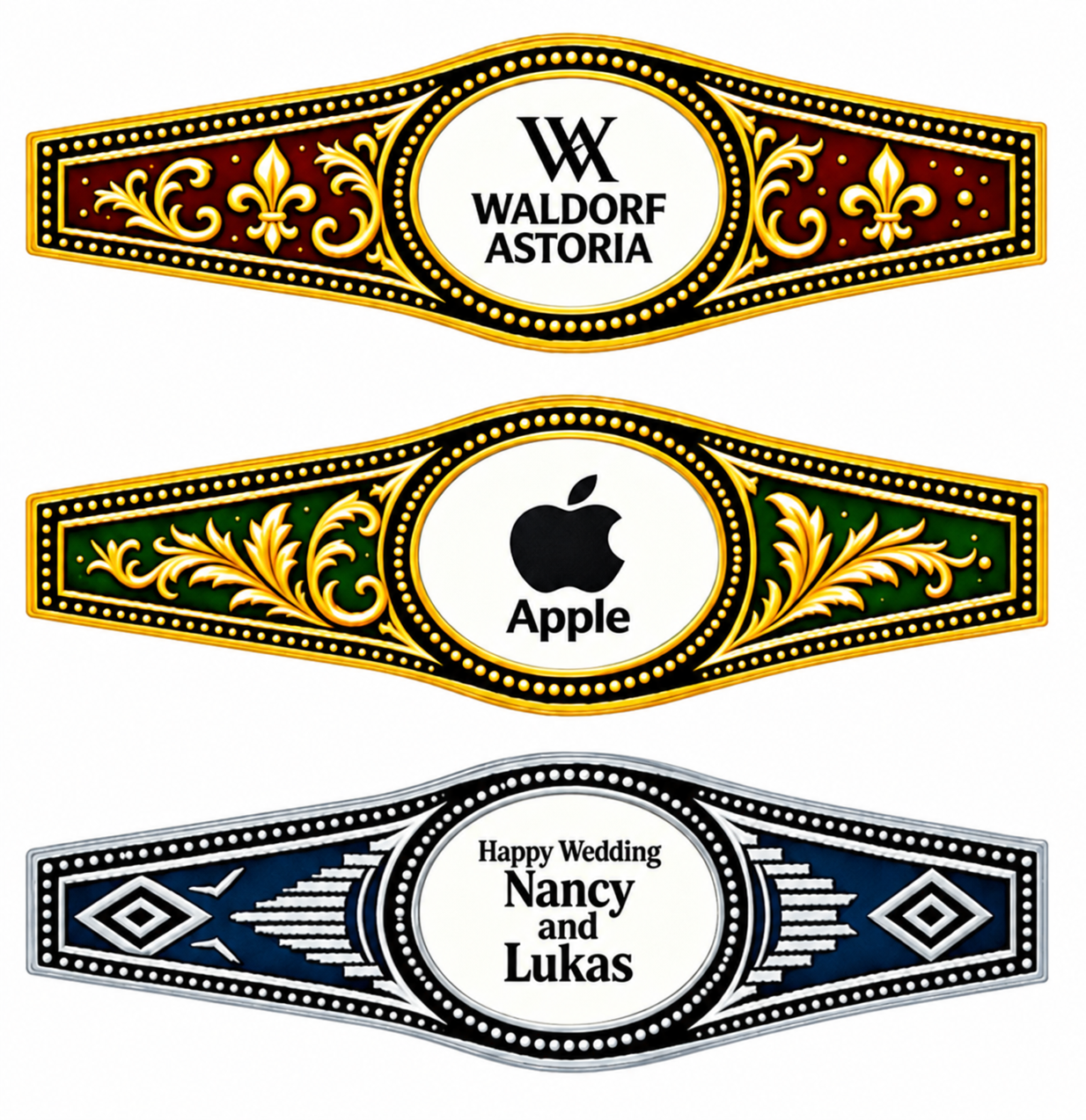 Examples of custom cigar labels